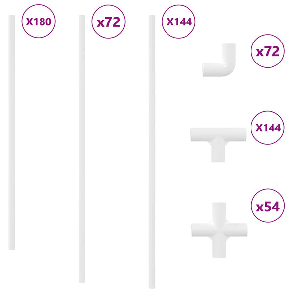 PVC Rohr Set, 29-teilig, Weiß