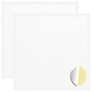 Weiße Papieraufkleber, 2 Stk., Ø 20mm
