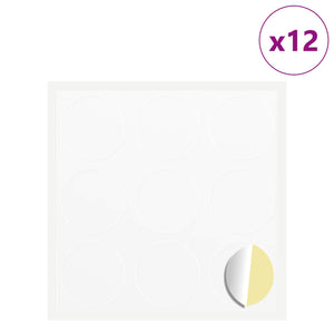 vidaXL Autocollants 12 pcs Blanc Ø 20 x 0,5 mm Papier