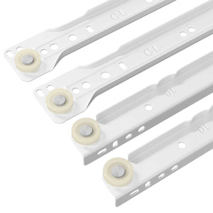 Schubladenschienen Weiß 250 mm Stahl, 2er-Set