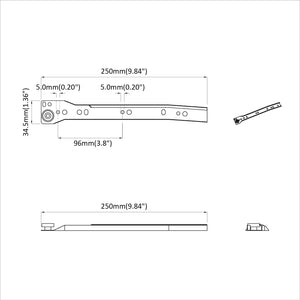 Schubladenschienen Weiß 250 mm Stahl, 2er-Set