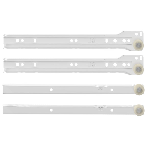 Schubladenschienen Set, 87-teilig, Stahl, Weiß