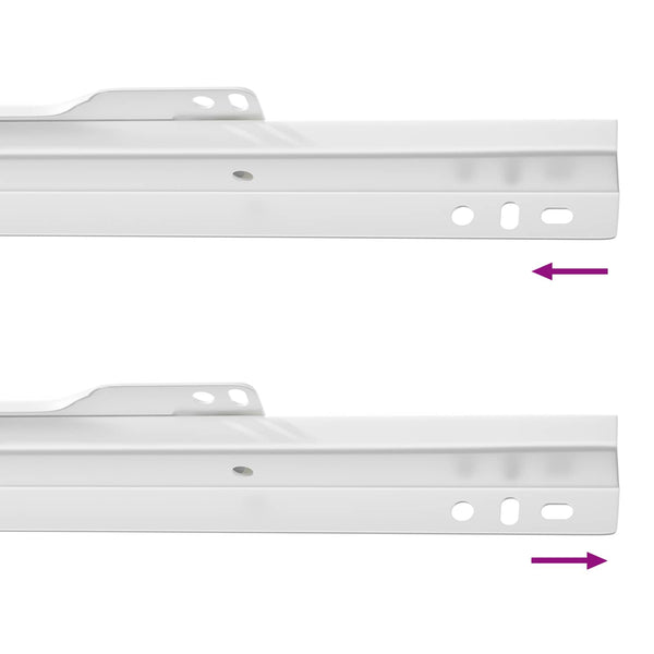 Schubladenschienen Set, 87-teilig, Stahl, Weiß