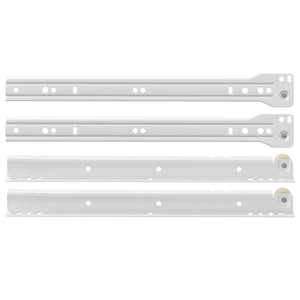 Schubladenschienen 300 mm, 12er Set, Stahl Weiß