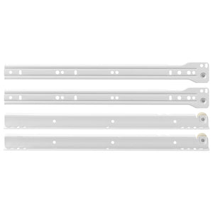 Schubladenschienen Weiß 350 mm Stahl - 12er Set