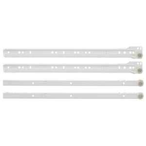 Schubladenschienen Weiß 400 mm Stahl, 2er-Set