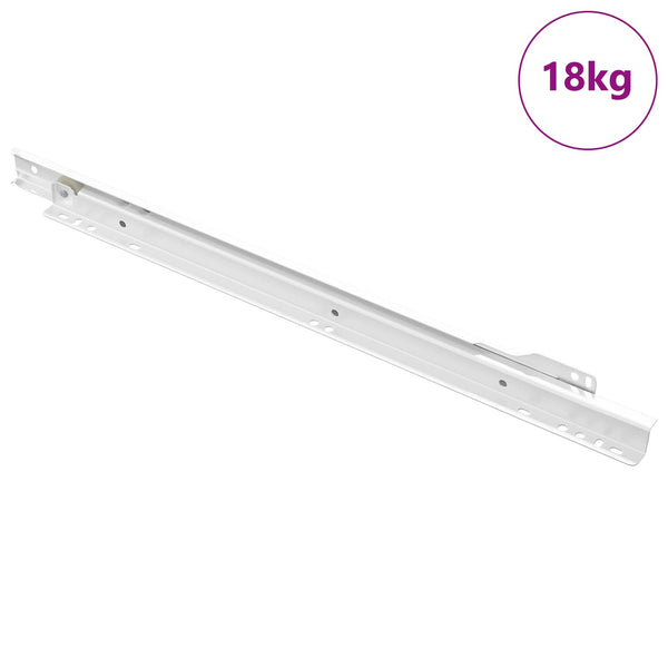 Schubladenschienen Set, 55 Stück, Weiß