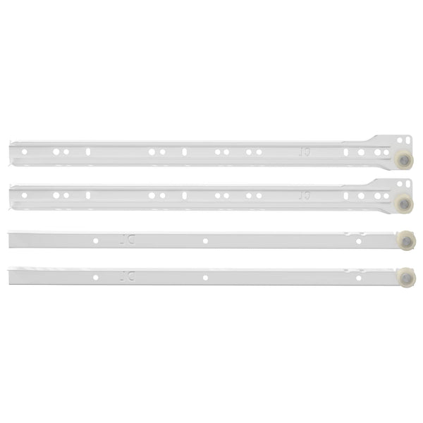 Schubladenschienen Set, 55 Stück, Weiß