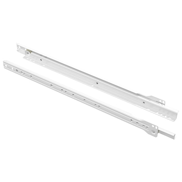 Schubladenschienen Weiß 450 mm Stahl 2er-Set