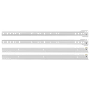 Schubladenschienen Weiß 450 mm Stahl 2er-Set