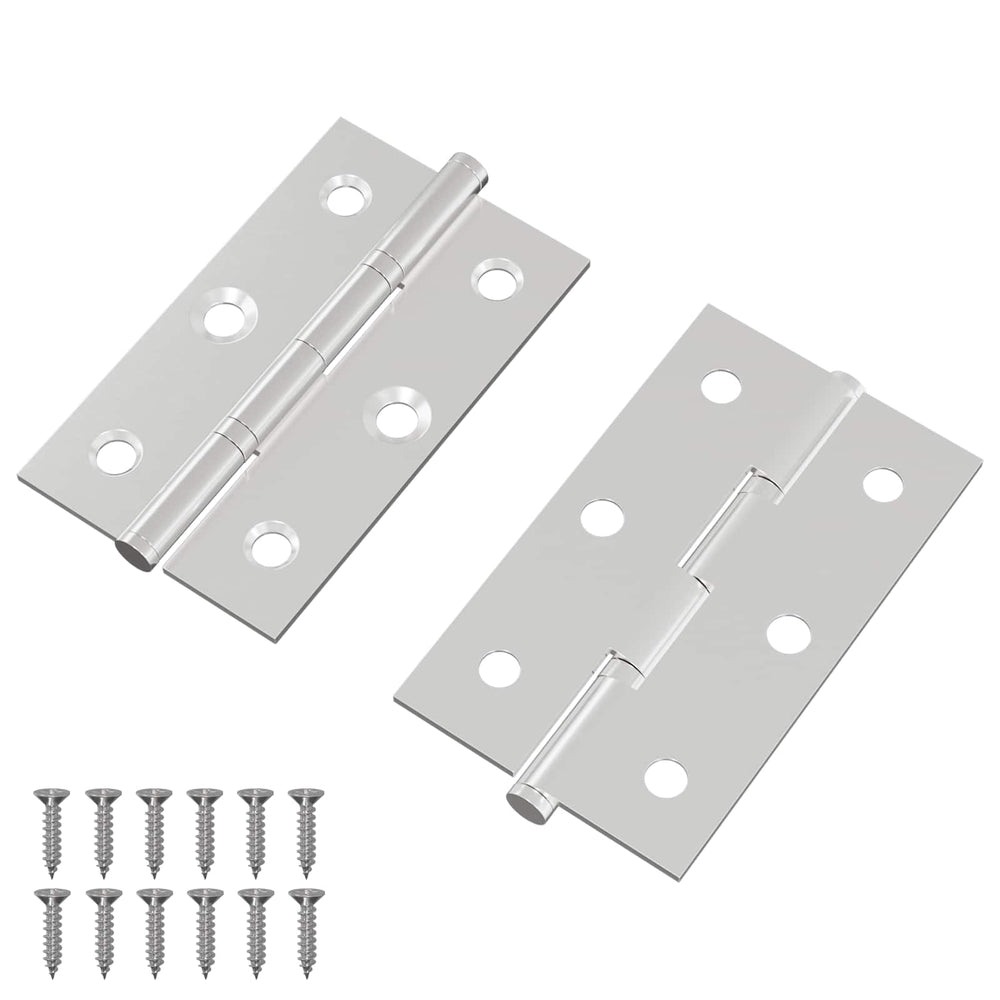 vidaXL Charnière Uni 2 pcs Argent 58 x 35 x 1 mm Acier
