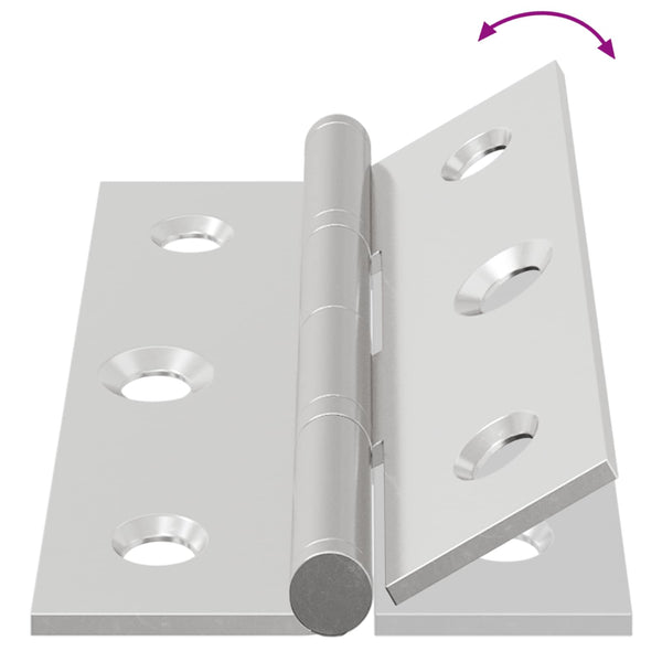 Stahl Scharnier Silber 2 Stk. 58x35x1mm