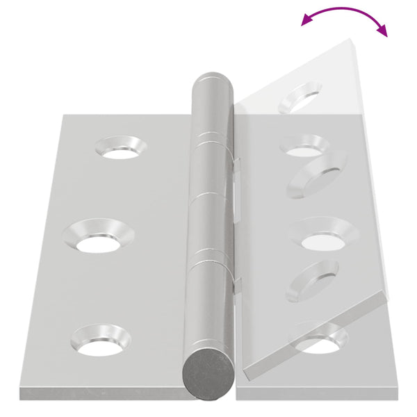 Scharnier Uni 12er-Set Silber Stahl