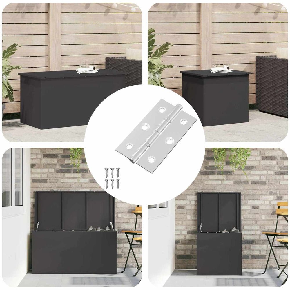 vidaXL Charnière Uni 899 pcs Argent 58 x 35 x 1 mm Acier