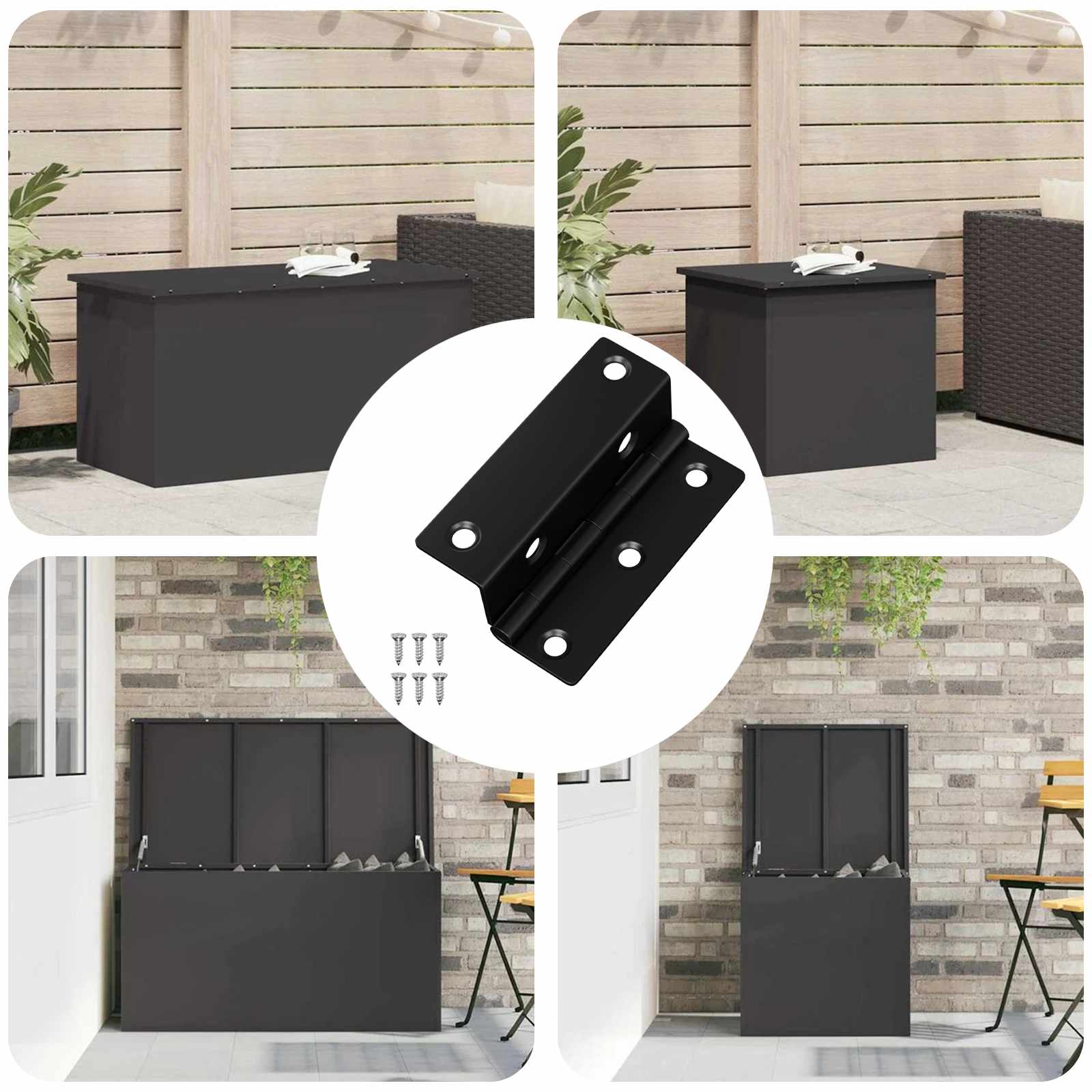 Scharnier Set Schwarz, 537 Stück