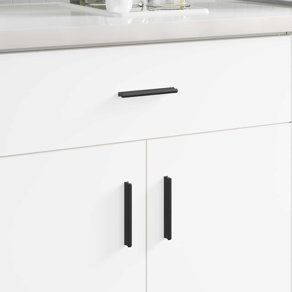 vidaXL Poignée 2 pcs Noir 106 x 7,4 x 15,5 mm Aluminium