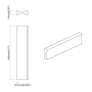 Schwarze Aluminium Griffe, 2 Stk.