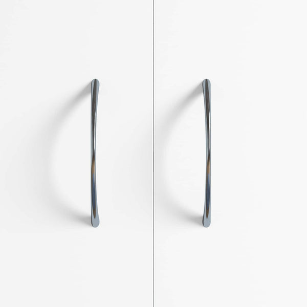 vidaXL Poignée 2 pcs Argent 107 x 3,6 x 23 mm Acier inoxydable