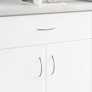 vidaXL Poignée 2 pcs Argent 107 x 3,6 x 23 mm Acier inoxydable