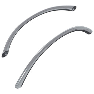 vidaXL Poignée 2 pcs Argent 107 x 3,6 x 23 mm Acier inoxydable