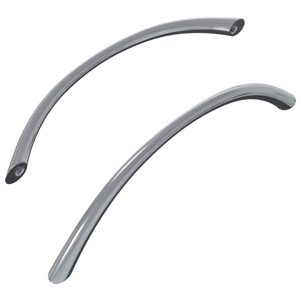 vidaXL Poignée 2 pcs Argent 107 x 3,6 x 23 mm Acier inoxydable