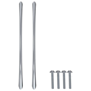 vidaXL Poignée 2 pcs Argent 107 x 3,6 x 23 mm Acier inoxydable