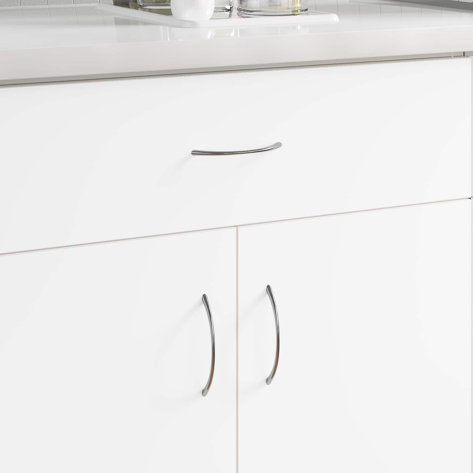 Edelstahl Griffe, 12er-Set, Silber
