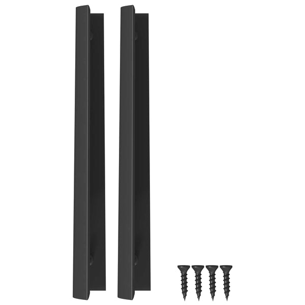 Schwarze Aluminium Griffe, 12er-Set