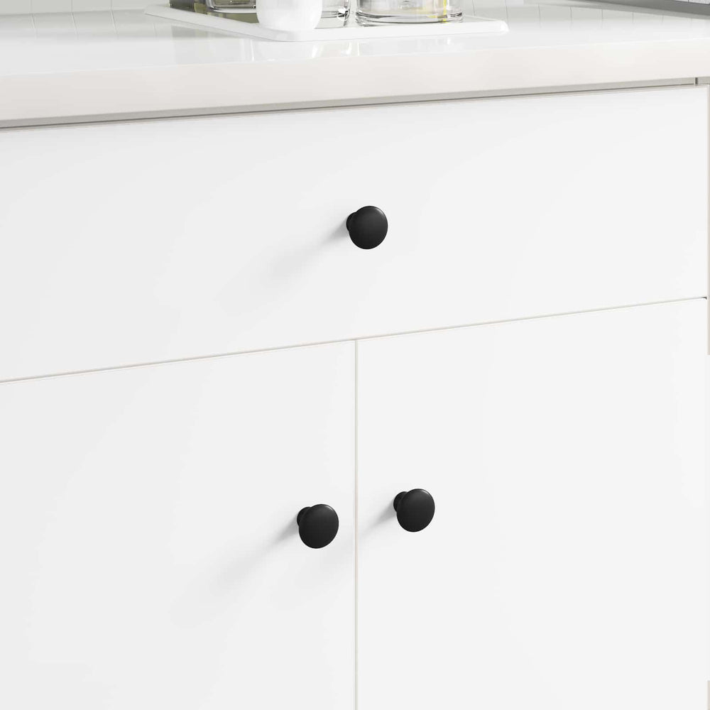 Schwarze Möbelgriffe Aluminium Ø30mm 2er-Set