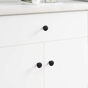 Schwarze Möbelgriffe Aluminium Ø30mm 2er-Set