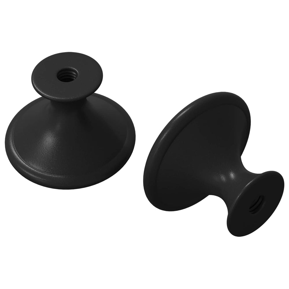 Schwarze Möbelgriffe Aluminium Ø30mm 2er-Set