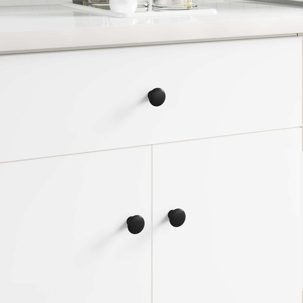 Schwarze Möbelgriffe Aluminium Ø30mm - 12er Set