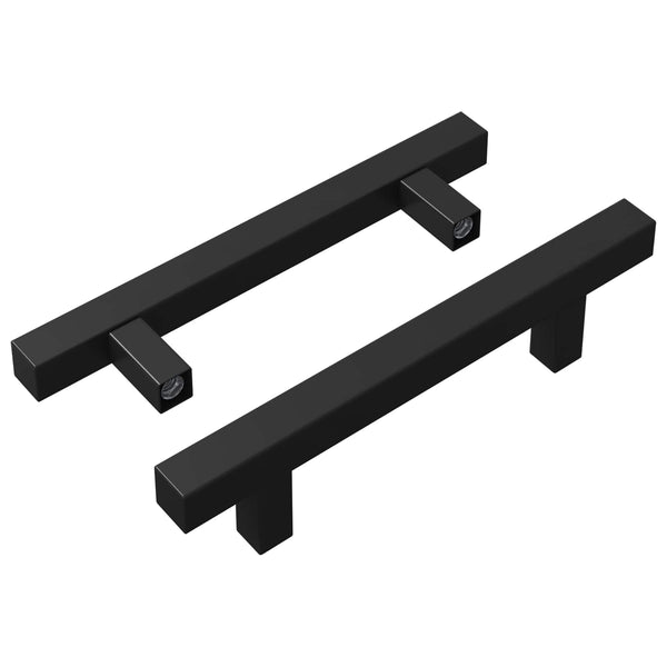 Schrankgriff Schwarz Edelstahl 2er-Set