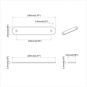 Schrankgriffe Braun 2er Set