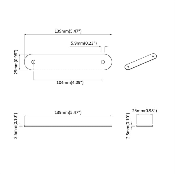 Schrankgriffe Braun 2er Set