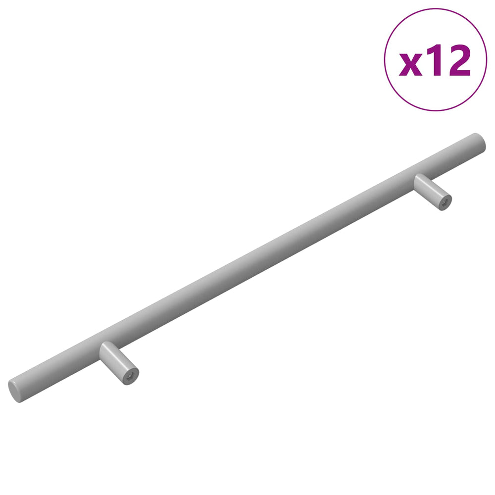 vidaXL Poignée de meuble 12 pcs Argenté 300 mm Acier inoxydable