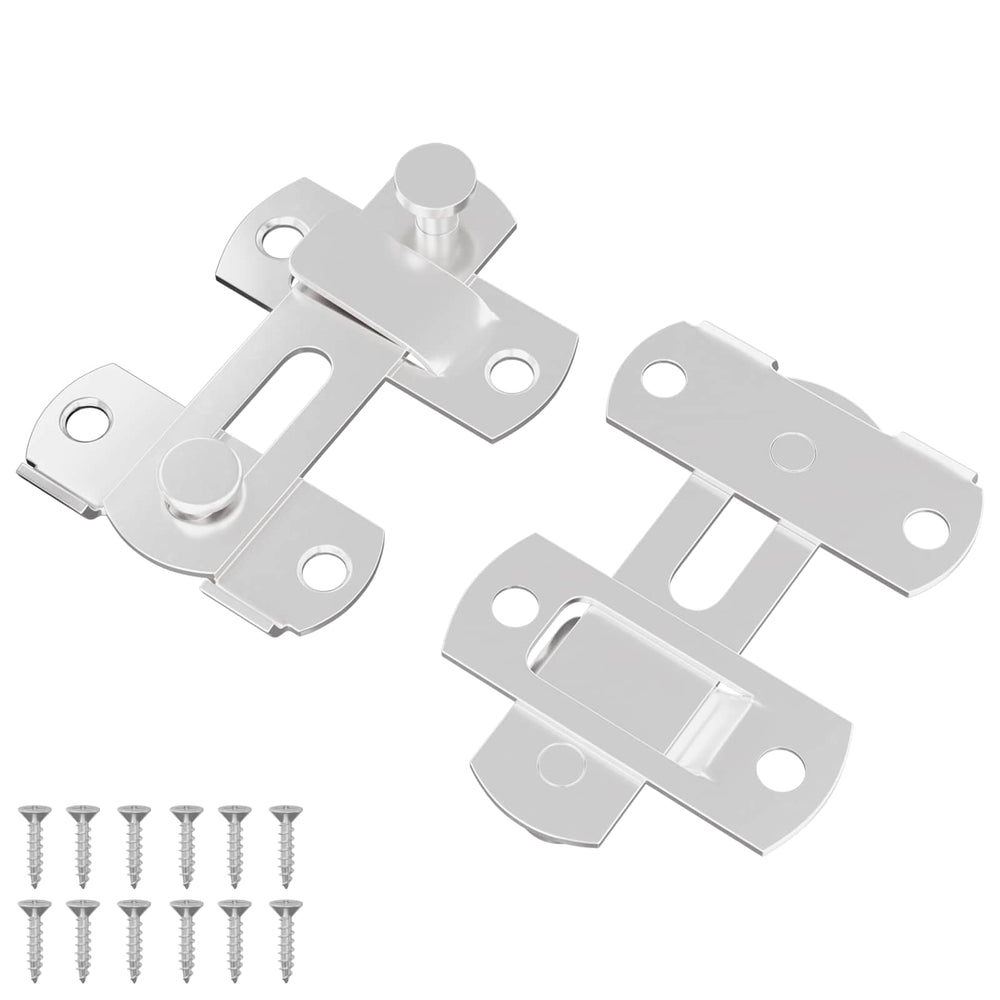 Türverschluss Stahl Silber 70x8mm 2er-Set