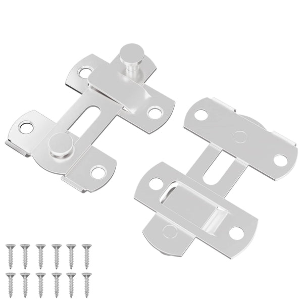 Türverschluss Stahl Silber 70x8mm 2er-Set