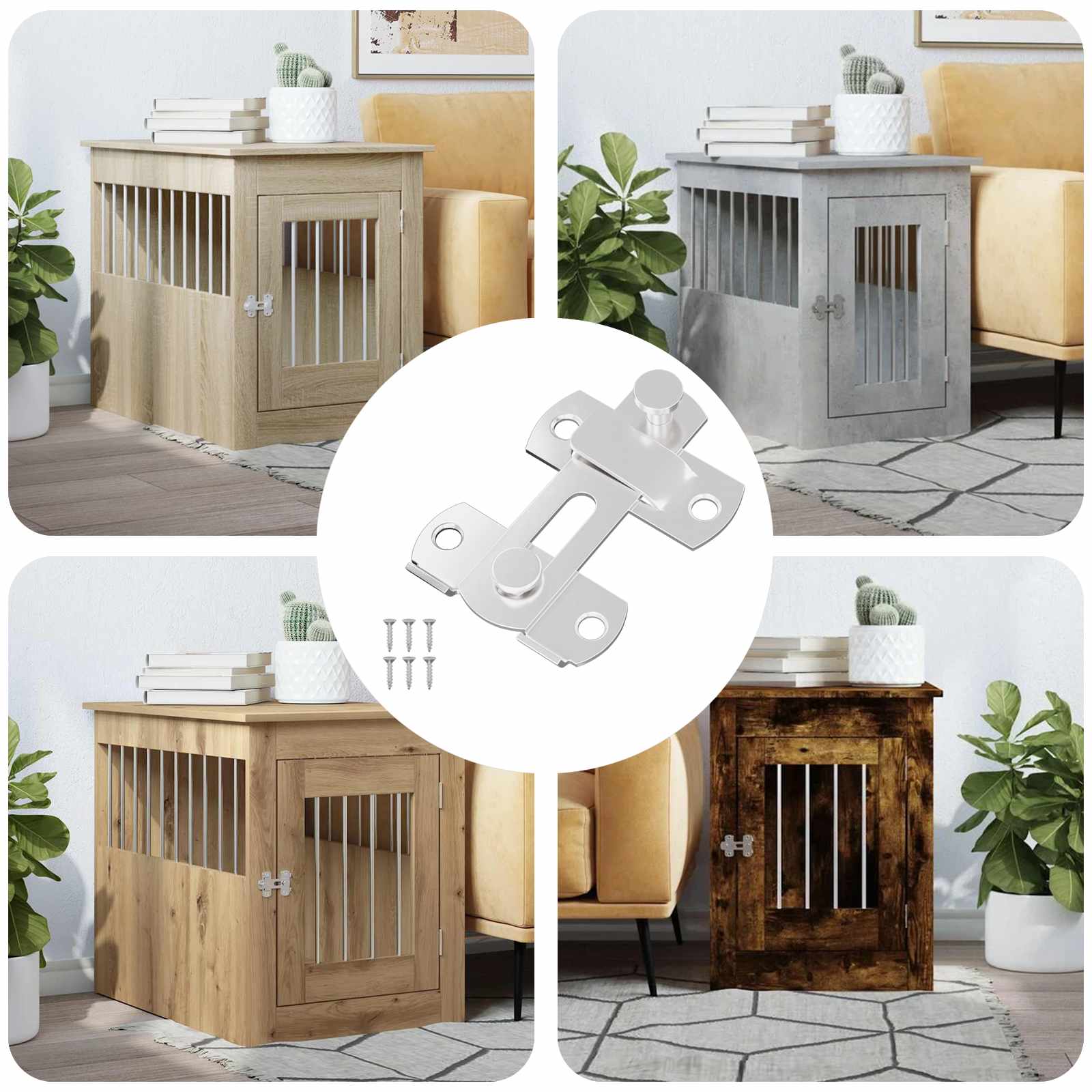 Türverschluss Silber 70 mm, 12er-Set