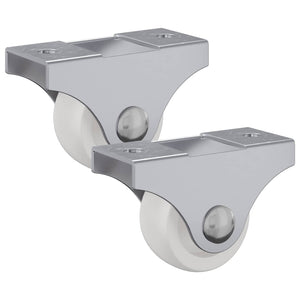 Bockrolle 2er Set Weiß Eisen
