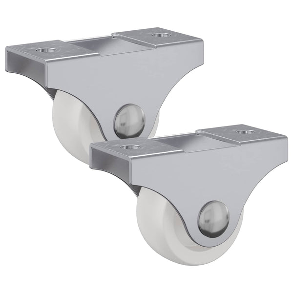 Bockrolle 2er Set Weiß Eisen