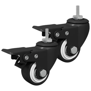 Rollen Schwarz M6 x 37 mm, 2er-Set