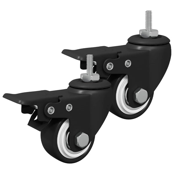 Rollen Schwarz M6 x 37 mm, 2er-Set