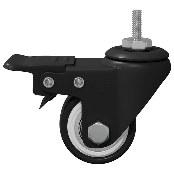 Rollen Schwarz M6 x 37 mm, 2er-Set