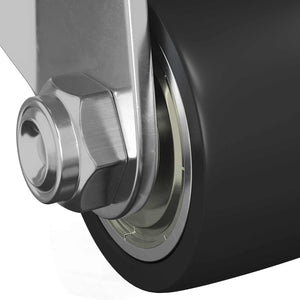 Bockrolle 2er-Set Silber Nylon
