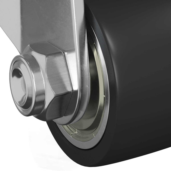 Bockrolle 2er-Set Silber Nylon