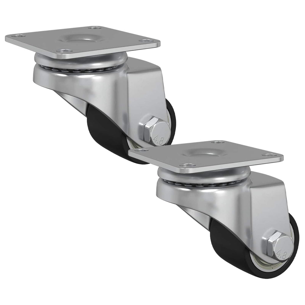 Bockrolle 2er-Set Silber Nylon