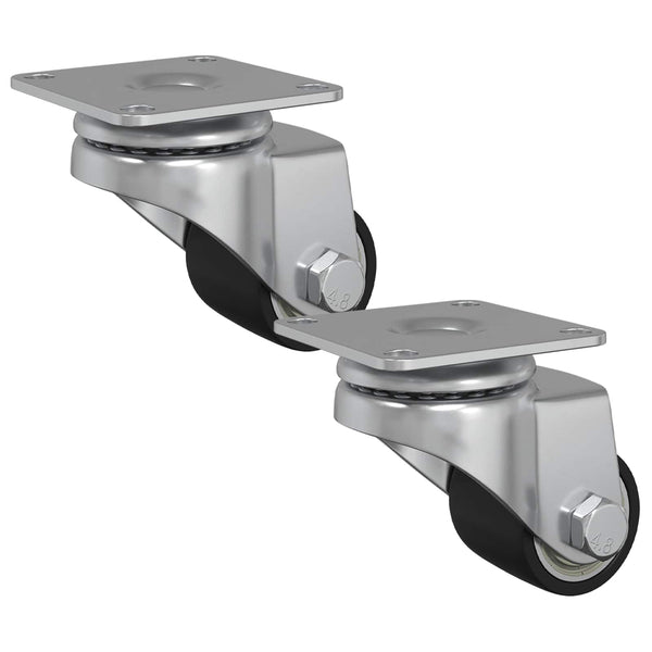Bockrolle 2er-Set Silber Nylon
