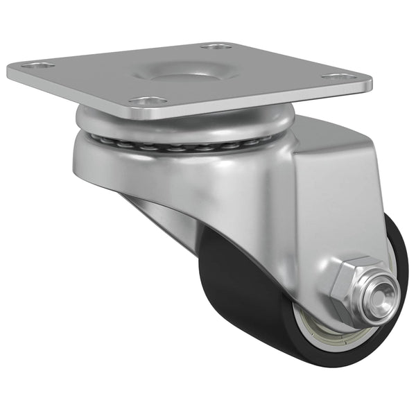 Bockrolle 2er-Set Silber Nylon