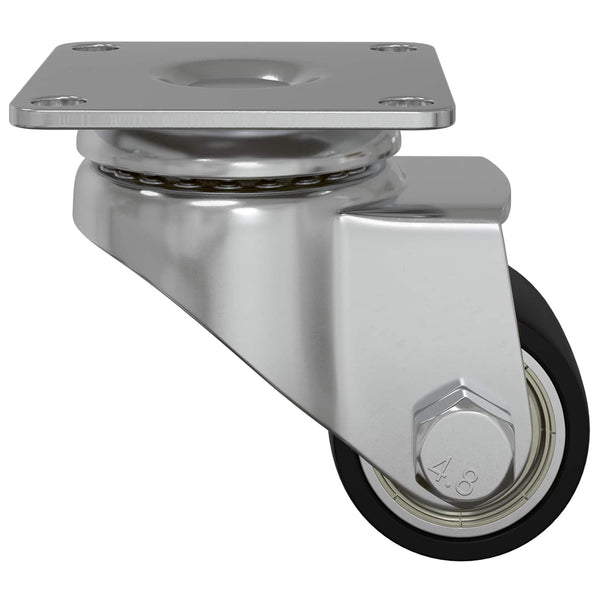 Bockrolle 2er-Set Silber Nylon